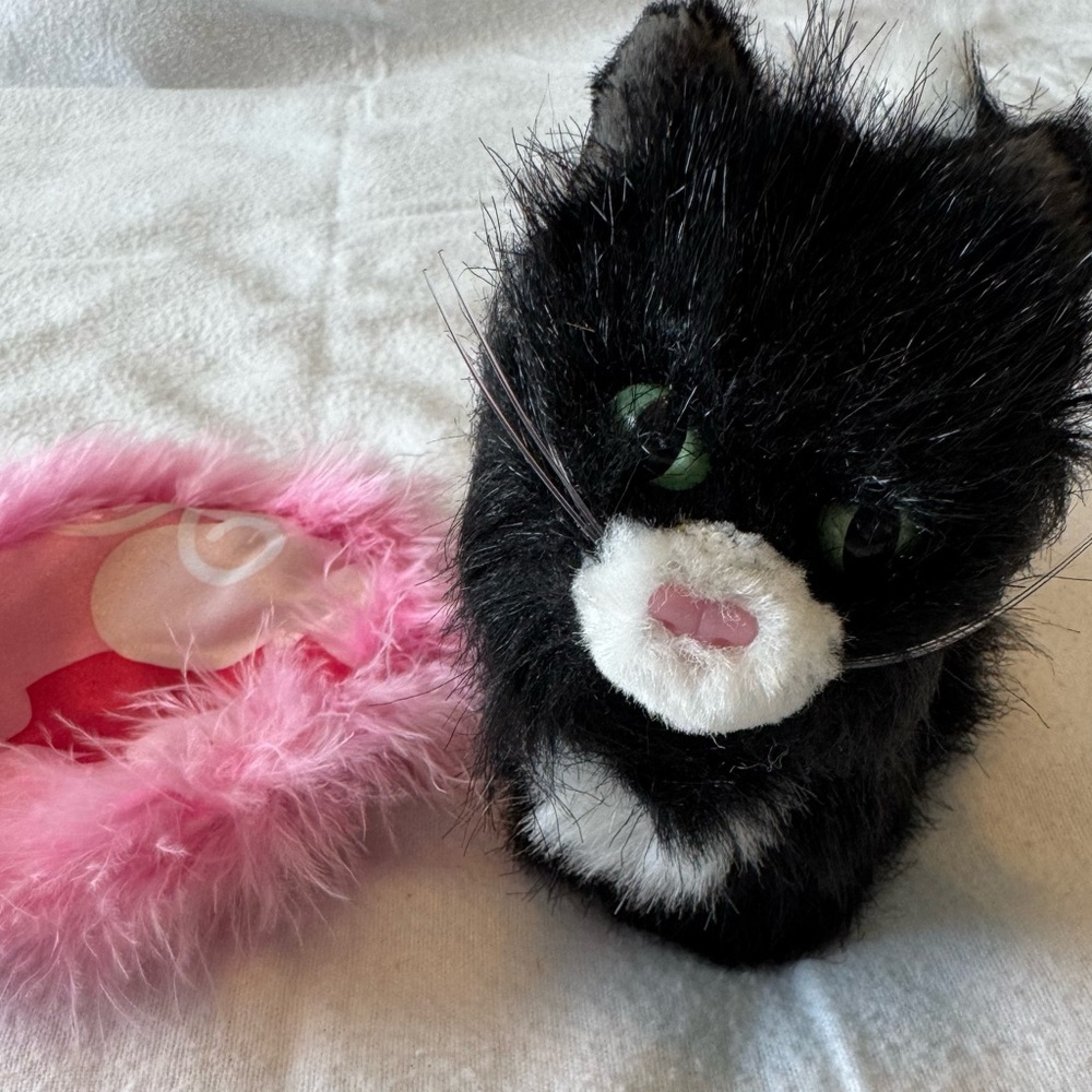 American Girl Doll Cat Licorice, and her pillow.